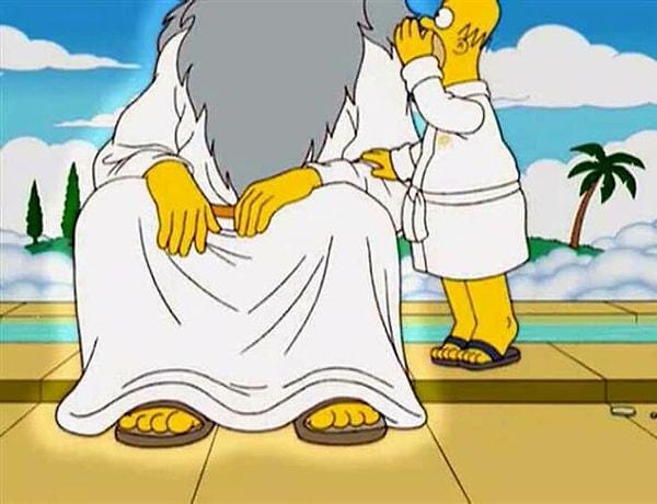 6. Homer kendisinin çizgi film karakteri olduğunu biliyor.