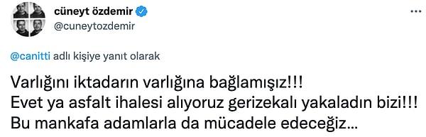 Özdemir, Gürses'in bu eleştirilerine 'Mankafa' diyerek karşılık verdi...