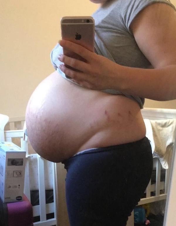 'Hamileliğimin 38. haftasındayım ve şimdiden kocaman bir bebeğimin olacağını biliyorum.'