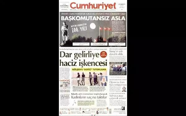 Cumhuriyet Gazetesi "Gülşen'e 'Gerici' Tutuklama" 👇