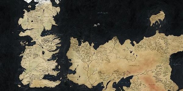 5. Westeros'un Game of Thrones'ta defalarca çok daha büyük olduğu söylendi.