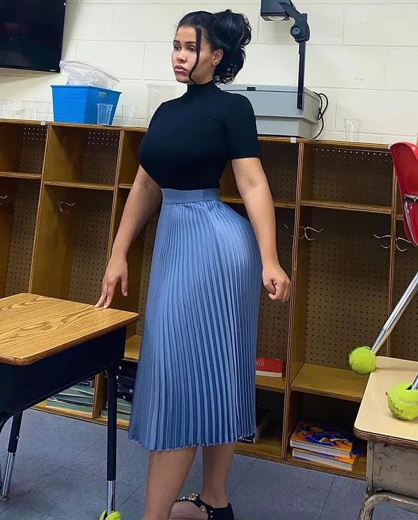 Sosyal medyada genç öğretmeni takip eden kullanıcılar, kendisinin bir öğretmene göre "uygunsuz" giyindiğini iddia etti.