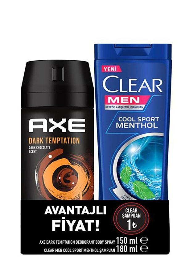 12. Axe Dark Temptation ve Clear Men şampuan, bakımına özen gösteren erkeklerin tercihi.