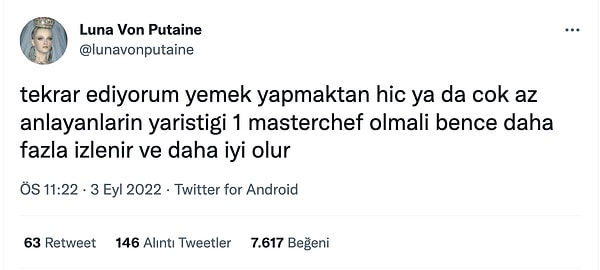 2. Kesinlikle MasterChef dışında kalan tüm Türkiye katılırız buna.