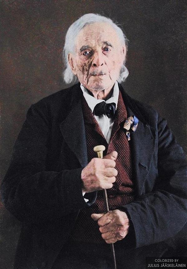 19. Hayatta kalan en eski Amerikan Bağımsızlık Savaşı gazilerinden biri olan 100 yaşındaki William Hutchings (1864):