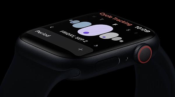 Apple Watch Series 8 sensörleri sayesinde sürekli olarak vücut ısısını ölçüyor. Özellikle kadın sağlığı için yeni bir takım geliştirmeler söz konusu. Örneğin kadınlar için