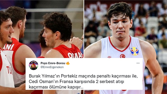 Fransa'ya 1 Sayı Farkla Yenildikten Sonra Gözyaşlarını Tutamayan Cedi Osman'ın Performansına Tepkiler