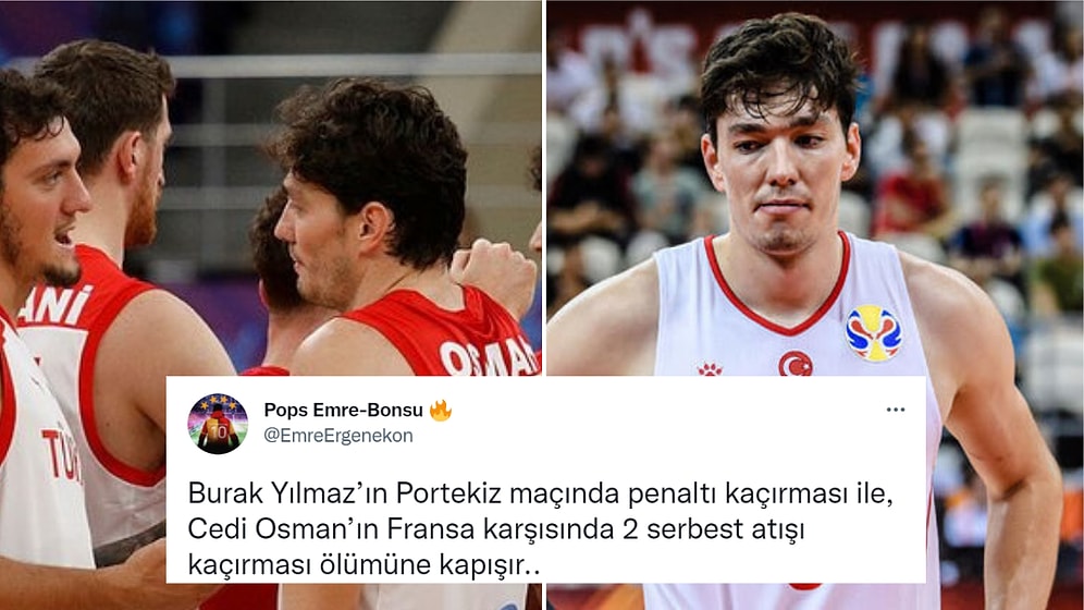 Fransa'ya 1 Sayı Farkla Yenildikten Sonra Gözyaşlarını Tutamayan Cedi Osman'ın Performansına Tepkiler