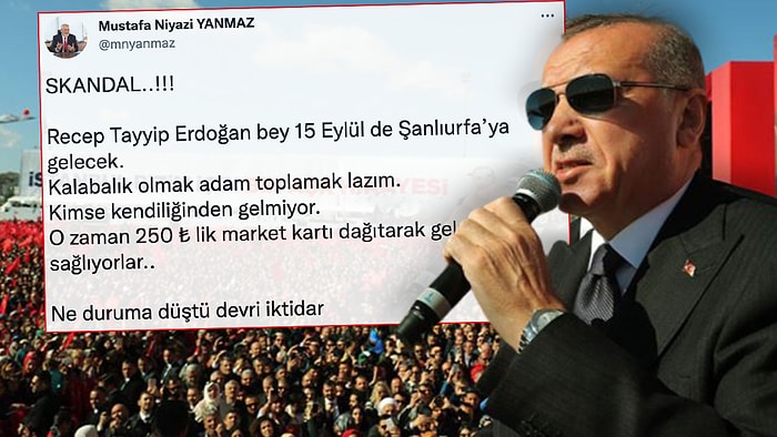 İddia: Erdoğan'ın Mitingine Gelene 250 TL'lik Market Çeki