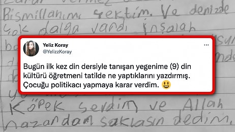 İlk Kez Din Dersiyle Tanışan Çocuğun Yaptığı Ödev Gören Herkese Tebessüm Ettirdi!