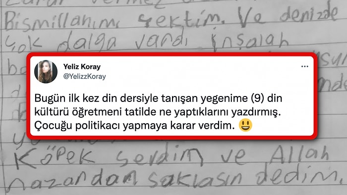 İlk Kez Din Dersiyle Tanışan Çocuğun Yaptığı Ödev Gören Herkese Tebessüm Ettirdi!