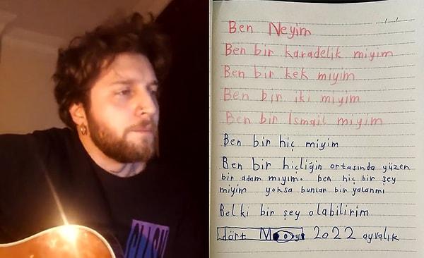 Ancak şarkıcı Ufuk Beydemir'den bu performansla ilgili beklenmeyen bir çıkış geldi. Ufuk Beydemir, daha önce sosyal medyada viral olan ve İsmail'in yazdığı "ben bir kek miyim" isimli şiiri bestelemişti.