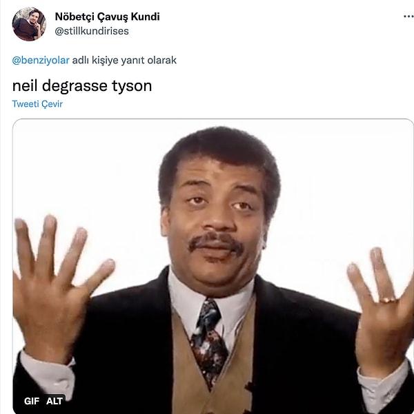 Ünlü astrofizikçi Neil deGrasse Tyson...