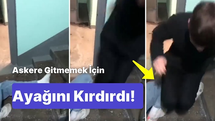 Rusya'da Askere Gitmemek İçin Ayağını Arkadaşına Kırdırdığı İddia Edilen Adamın Korkunç Görüntüleri