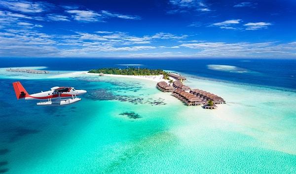 Maldivler'i havadan görmek için...