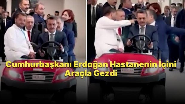 Cumhurbaşkanı Erdoğan'ın Etlik Şehir Hastanesi'nin İçini Araçla Gezdiği Görüntüler Gündem Oldu