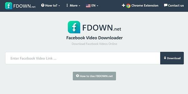 Facebook videoları için ise FDown'ı deneyebilirsiniz.