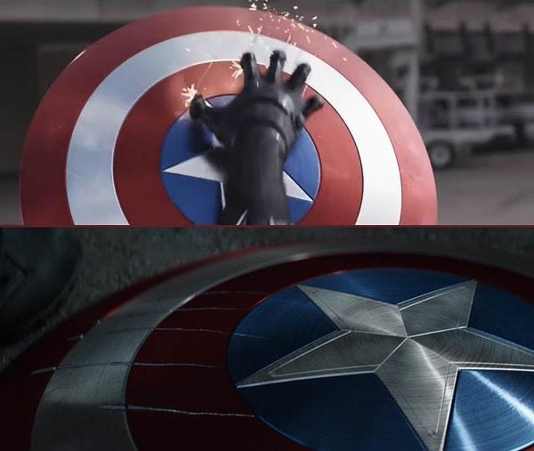 14. 'Kaptan Amerika: Kahramanların Savaşı' filminin sonunda Kaptan'ın kalkanındaki tek iz Black Panther'in pençeleridir. Çünkü ikisi de vibranyumdan yapılmıştır.