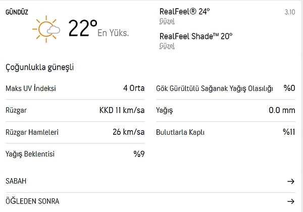 3 Ekim Pazartesi İstanbul Hava Durumu