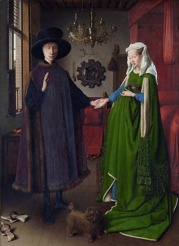 8. Arnolfini Portresi'ndeki kişilerin Giovanni di Arrigo Arnolfini ve eşi Jeanne de Cename'ye ait olduğu düşünülüyordu.