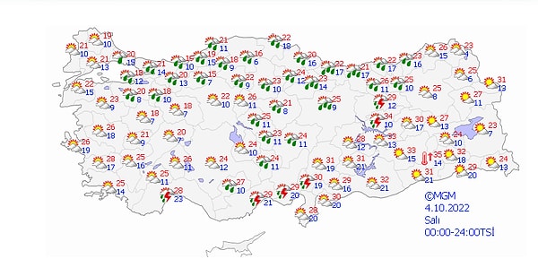 4 Ekim Salı Hava Nasıl Olacak?