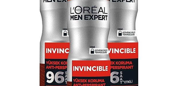 11. L'Oreal Paris Men Expert Invincible Anti Perspırant Yüksek Koruma Erkek Sprey Deodorant