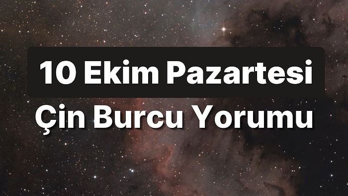 10 Ekim Pazartesi Çin Burcuna Göre Günün Nasıl Geçecek?