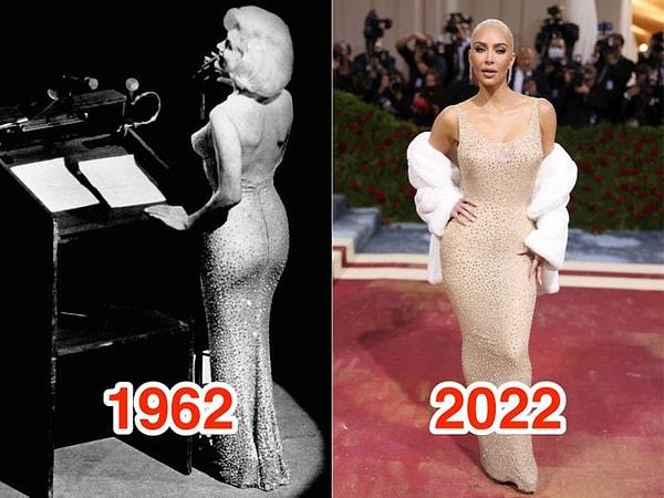 Hatırlarsanız Kim Kardashian, Met Gala'da Marilyn Monroe'nun ironik elbisesini gitmişti.