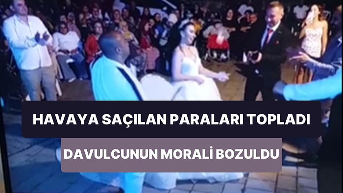 Düğünde Saçılan Paraları Havada Yakalayarak Davulcuyu Çıldırtan Gelin