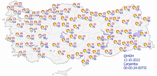 Bugün (12 Ekim) Hava Nasıl Olacak?