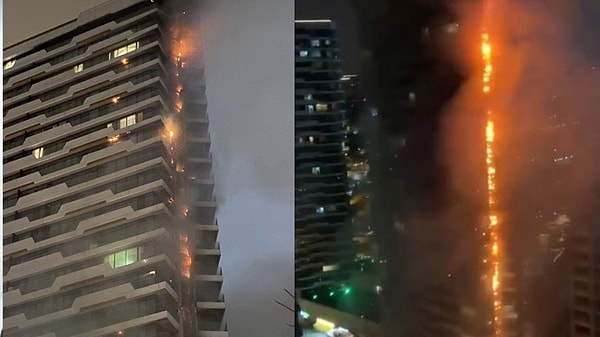 24 katlı binada yangın