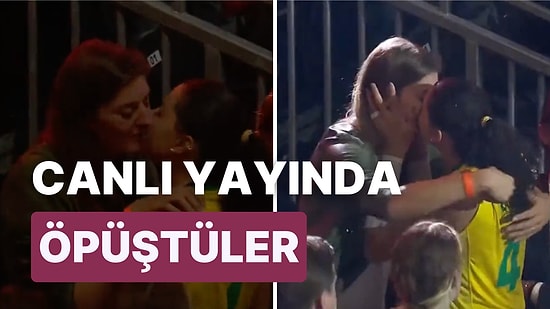 TRT Spor Yıldız Ekranlarında İki Kadın Voleybolcunun Dudak Dudağa Öpüştüğü Anlar Canlı Olarak Yayınlandı