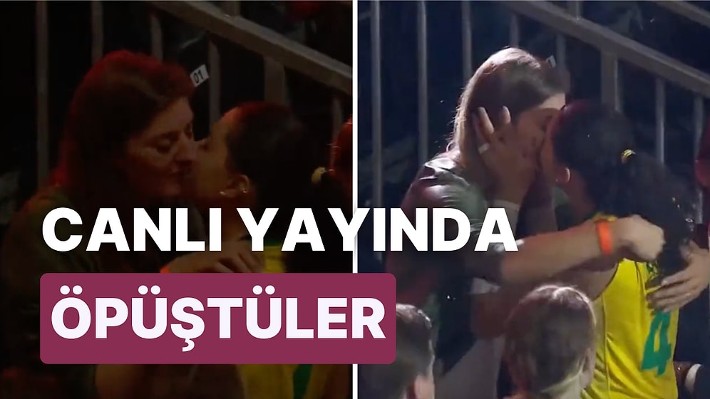 TRT Spor Yıldız Ekranlarında İki Kadın Voleybolcunun Dudak Dudağa Öpüştüğü Anlar Canlı Olarak Yayınlandı