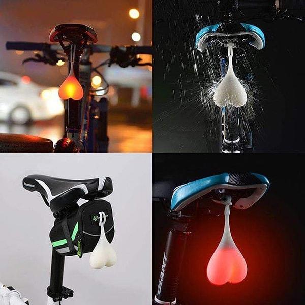 9. "Aslında kalp olarak tasarlanmış bir bisiklet lambası ama başka bir şeye daha çok benziyor."