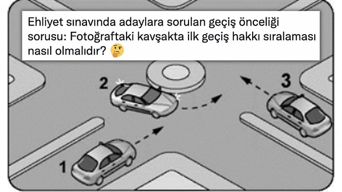 "Trafikte İyiyim" Diyenleri Böyle Alalım: Ehliyet Sınavında Çıkan Geçiş Önceliği Sorusu Tartışma Yarattı!