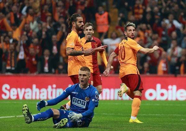 Galatasaray müthiş başladığı maçta 11. dakikada Dries Mertens ve 22. dakikada Mauro Icardi'nin golleriyle skoru 2-0'a getirdi.