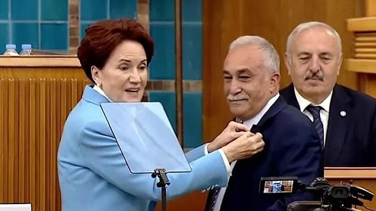 Ahmet Eşraf Fakıbaba, İYİ Parti'de! Parti Rozetini Akşener Taktı