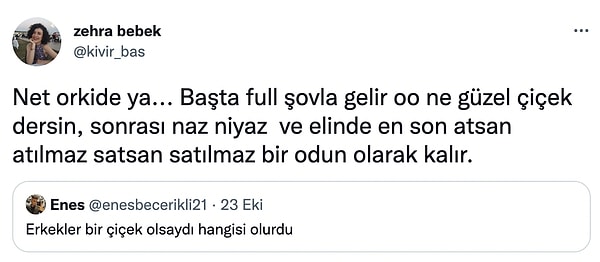 12. Erkekler çiçek olsaydı...