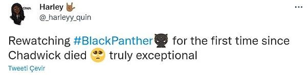 Chadwick öldüğünden beri ilk kez Black Panther izlemek, gerçekten olağanüstü.🥺