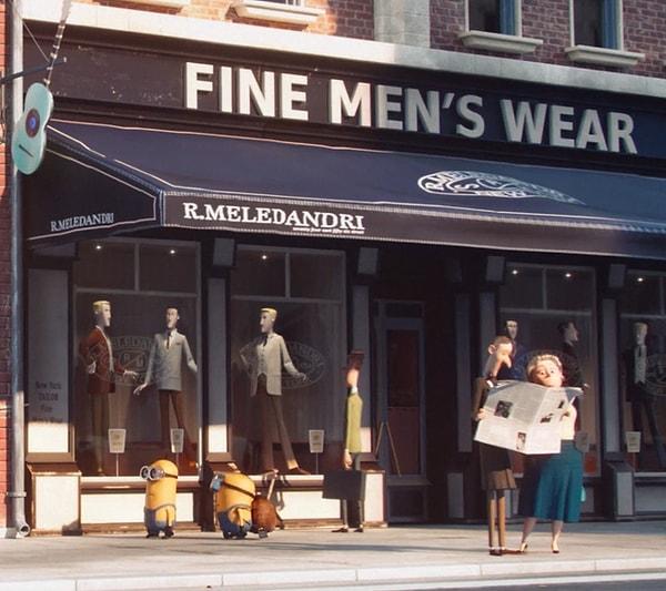 15. 2015 yapımı "Minions" filminde bir tane erkek giyim mağazası görebilirsiniz. Bu mağaza yapımcı Chris Meledandri'nin babasına bir göndermedir.