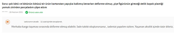 7. "Sinirden parçaladım, çöpe attım." 🤣