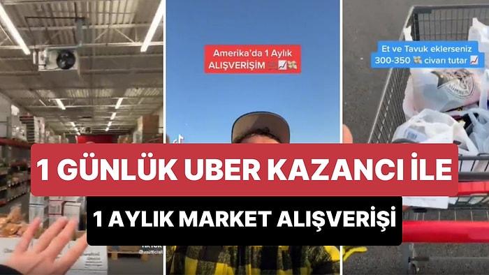 ABD'de Yaşayan Türk, 1 Gün Uber Yapılarak Elde Edilecek Kazanç ile Türk Marketinden 1 Aylık Alışverişini Yaptı