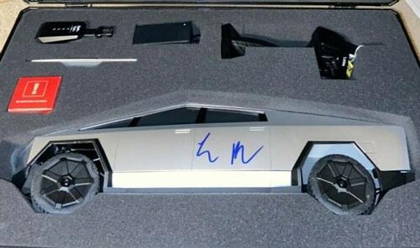 Tesla Cybertruck with Elon Musk's Signature