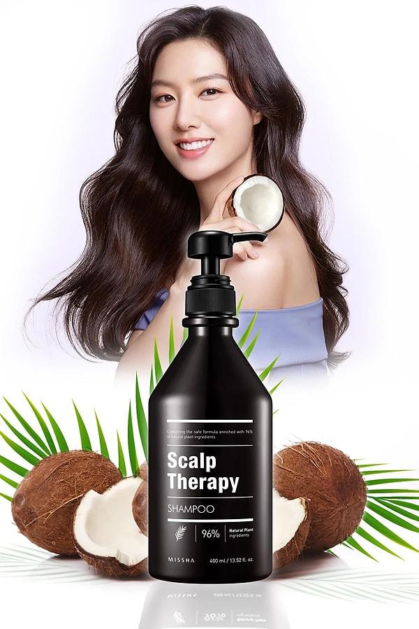 10. Dökülmeye karşı saç derisi bakımı yapan bitkisel şampuan...