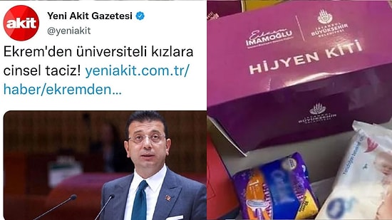 'Cinsel Taciz' Diyen Yeni Akit, Öğrencilere Hijyenik Ped Yardımı Yapan İBB'yi ve Ekrem İmamoğlu'nu Hedef Aldı