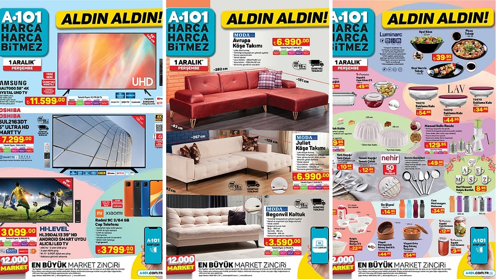 1 Aralık 2022 A101 Aldın Aldın Kataloğu