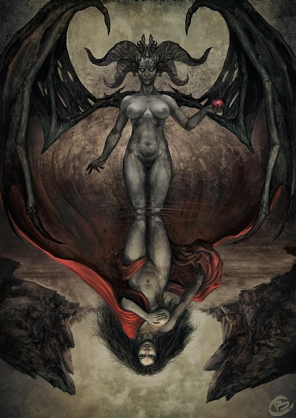 Daha sonrasında ise Lilith yerinden fırladı, "Tanrı'nın tarif edilemez adını" telaffuz etti ve uçup gitti. Tanrı, Lilith'in geri dönmesini talep ederek Senoy, Sansenoy ve Semangelof adında üç melek gönderdi.