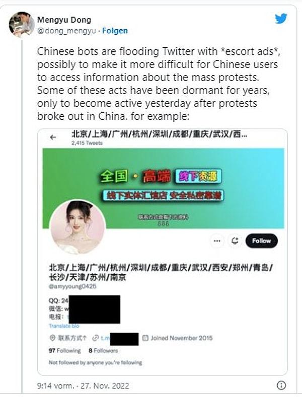 Weibo’da, eylem görüntülerinin kaldırıldığı aktarıldı