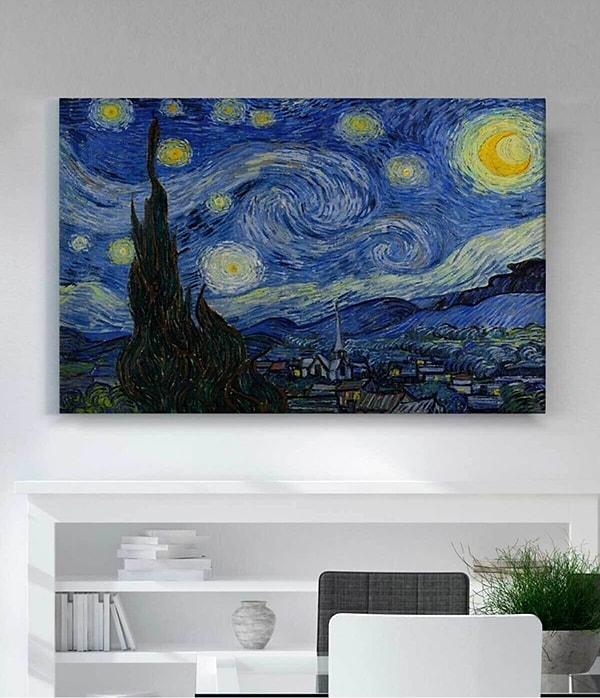 1. Van Gogh'un en bilinen eserlerinden Yıldızlı Gece tablosuyla başlayalım...