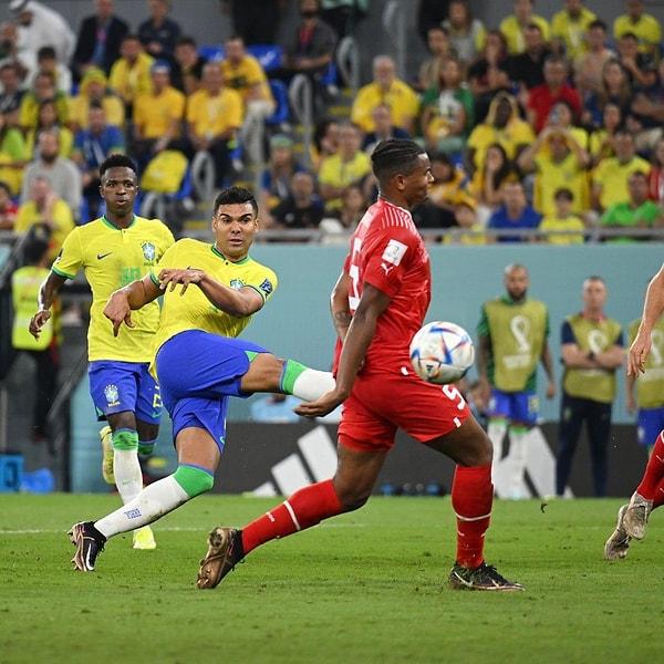 Turnuvanın favorilerinden olan Brezilya, İsviçre ile karşılaştı. Neymar'ın sakatlığından dolayı oynamadığı mücadelede Brezilya rakibine şans vermedi.
